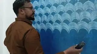 Royale play wall texture easy work step by step combing wall design ✌️ #virals #texture #asianpaints