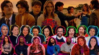 Fans React To STEVE, NANCY, JONATHAN & ROBIN ROOFTOP SAD SCENE | Stranger Things S5 Ep8 Reactions