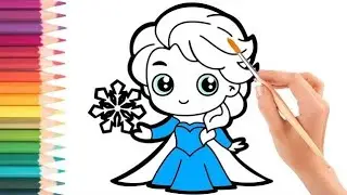 How to Draw Cute Elsa Princess 👑 Easy Drawing Tutorial