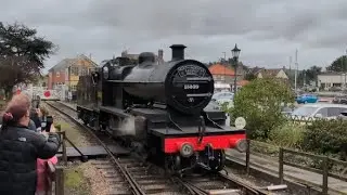 LMS Class 7F, No. 13809 in action at Sheringham Station on the North Norfolk Railway