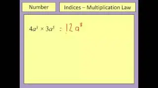 Indices - Multiplication Law