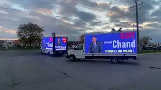 LED Video Truck Toronto -Election Campaign fleet by Ledle Media.