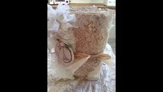 Vintage Lace and Paper Junk Journal Tags Pockets  - SOLD - Thank you!