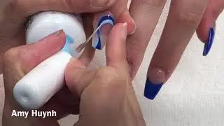 Blue nails summer 2021/ YouTube Amy Huynh