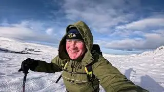 Cross-country ski to summit Hedgehope Hill in The Cheviot Hills