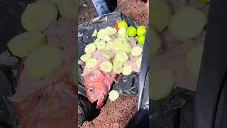 Sashimi de rockod en la playa Rosarito BC