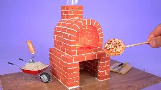 Удивительная мини-печь для пиццы, построенная с мини-кирпичами