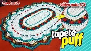 Tapete Puff em Crochê 1/2 | Carla Cristina & Crochet