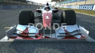 F1 Race Car At Start Position Accelerating Video.mp4