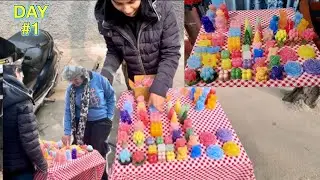 Colorful Candle Sale 😍 | Itni Beautiful Candles Pehli Baar Dekhi  #_day_1