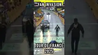 Fake Fan Invades Tour de France Stage But Is Tackled #tourdefrance2025 #tourdefrance