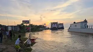 পদ্মার পাড়ের সৌন্দর্য 🥰🌿 #Daulatdia padma river side..🌿