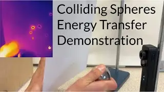 Colliding steel spheres with infrared camera