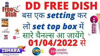 DD Free Dish|Add New Channels 1 April 2022|इस setting से add करें सारे नए चैनल्स DD Free Dish पर |