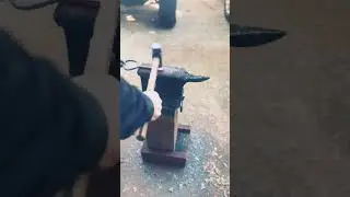 Banging out a custom bracket to hold the wife&rsquo;s hair dryer. #forge #maker #blacksmith
