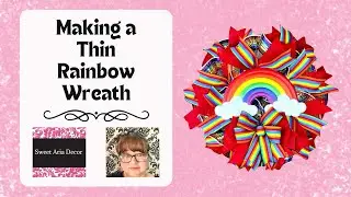 Making a Thin Rainbow Wreath #makingawreath #wreathmaking #wreaths #wreathtutorial #wreathdesign