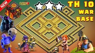 UNDEFEATED BEST TH10 War Base 2018 Anti 3 Star With Replays Anti Bowler Anti Miner Anti Valkyrie