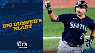 Big Dumper's BIG blast! Cal Raleigh crushes a home run in ALCS Game 7 to extend the Mariners lead! 💣