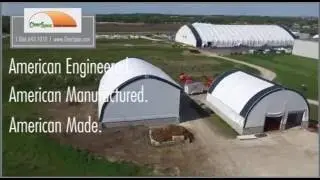 ClearSpan Fabric Structures Drone Video of Compost Building install