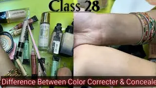 Difference between Color correction/Concealer Class#28 | Step by Step Party Base |Beautician Course