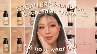 FOCALLURE SKIN EVOLUTION FOUNDATION + BIG COVER CONCEALER REVIEW ( 6 HOUR WEAR TEST! )