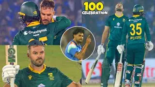 Aiden Markaram Century Celebration & Wicket || Harshit Raina Shows Aggression || Ind vs Sa