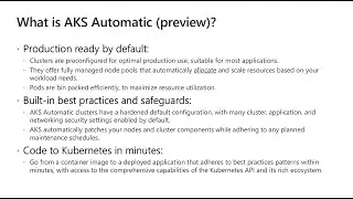 Azure Kubernetes Service (AKS) Automatic (preview)
