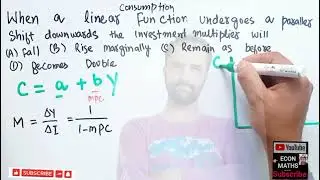 impact of shift in linear consumption function on investment multiplier