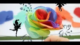 DIY Rainbow Paper Rose Flower Learn Colors & Numbers with Moomin
