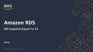 Amazon RDS Snapshot Export to S3