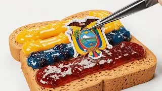 World Flags Made from REAL Food 🍓 | Satisfying ASMR Toast Art