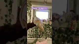 I actually you paper and cardboard but shhhh 🤫 #dragonpuppets #paperdragons