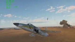 F11F cutting grass in a desert