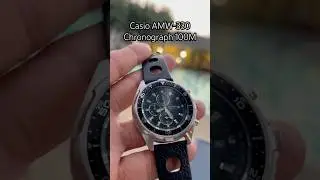 Casio chronograph water resistant. 100M amor AMW-330