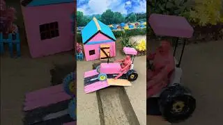 Diy Tractor mini construction bridge making project | tractor wala video | #shorts #youtubeshorts