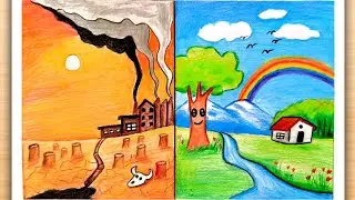 World Environment Day Drawing | Environment Day Drawing Easy | Save Environment Poster Drawing