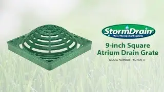 StormDrain FSD-090-A 9-Inch Square Atrium Drain Grate