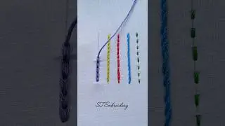 Simple Chain stitch tutorial #embroidery #stitch #chainstich
