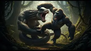 King Kong vs Titanoboa: A Fight for Survival in the Heart of the Jungle