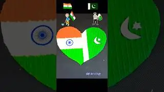 Indian flag 🇮🇳 || Pakistan Flag 🇵🇰 || flag painting ideas #india #pakistan #trending #shorts