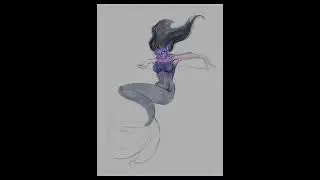 Dark Fantasy Mermaid | Digital Painting Timelapse with procreate 