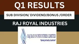 raj royal industries Q1 Results 2026 | raj royal Results Today | raj royal Share Latest New