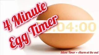 4 Minute Egg Timer, Cooking Alarm, Countdown, Egg boiling watch, Kitchen Timer, perfect Egg