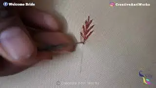 fish bone loading stitch / Aari stitches / Aari work blouse designs / Creative Aari Works