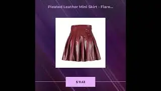 Buy Pleated Leather Mini Skirt - Flared Skirts, Girls only $11.63 at guocali.com
