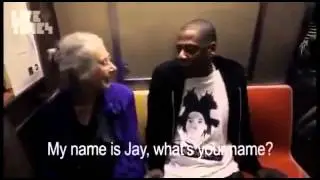 Jay Z rides the subway    and explains who he is to an older lady 1395189449
