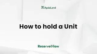 ReserveNow How to hold a Unit