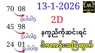 13-1-2026 2d,နက္ခညီကိုဆင်းရင်ဒီဂဏန်းစိတ်ချလက်ချထိုး@mmnyolife #2d #free