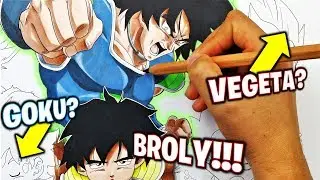 Dibujando 3 SAIYANS Unidos Por el Destino Parte 1 - BROLY - Pelicula Dragon Ball Super