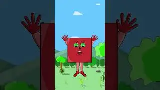 Круг-Квадрат. Геометрические фигуры-Для детей-Обучающий мультфильм.Учим фигуры. #shorts